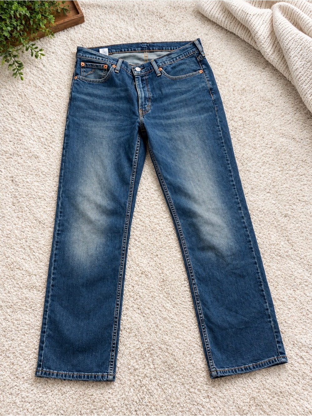 Levi's Men's Straight Jeans in Dark Blue Wash